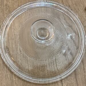 Pyrex Lid marked 35, G5 Clear Textured Glass Cover about 7 inch inner ring